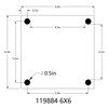 FixtureDisplays Clear Sign Name Holder Plexiglass 6X6 Wallmount Poster Frame