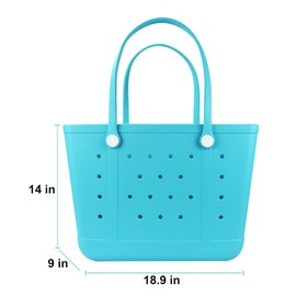 UeKeKicg X Large Waterproof Washable Tip Proof Durable Open Tote Bag for the Beach Boat Pool Sports 11(Blue1)