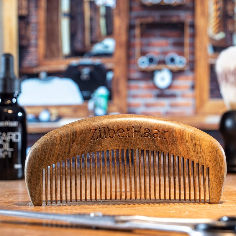 ZilberHaar - Beard Comb - 100% Scented Sandalwood - Essential
