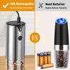 Rechargeable Electric Salt and Pepper Grinder Set - Extra Large