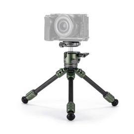 Tilta Table Ball Head Camera Tripod Travel Tripod with 1 Step Carbon Fiber Tripod Legs (3kg) - Forest Green TT-BT03-FB-FG