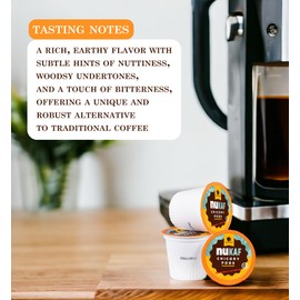 nuKAF Chicory K Cups | Kosher Chicory Root K Pods for your Keurig | 100% Caffeine Free | K Cups Coffee Alternative by Gourmanity [3 boxes of 12 pods each | 36 total pods]