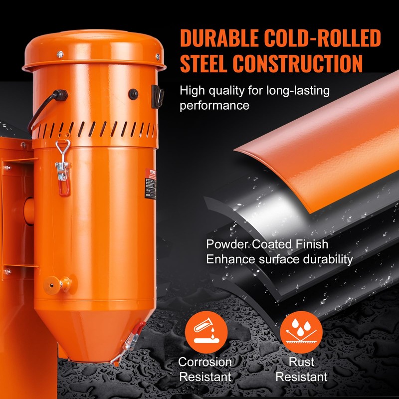 VEVOR Dust Collection System: 1.6-HP Dust Collector Media Reclaimer with