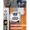 DELSWIN 4 Digit Combination Disc Padlock with Hardened Steel Shackle