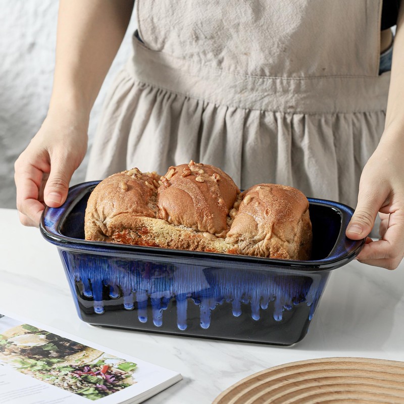 KOOV Ceramic Loaf Pan for Baking, 9 x 5 Inch