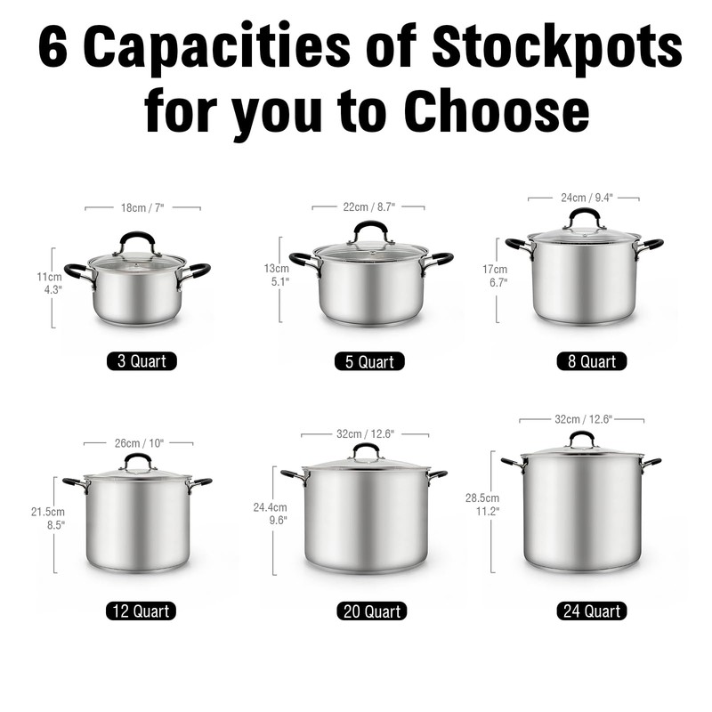 Cook N Home Stockpot Sauce Pot Induction Pot With Lid