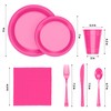 350 Pcs Plastic Dinnerware Set Includes 50 Of Each 9"
