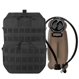 VOTAGOO GEAR Tactical Molle Hydration Pack with 3L Inner Bladder - Lightweight Water Reservoir Bag for Molle Vest Backpack, for Hiking, Hunting