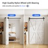 CCJH 42" Bi-Folding Sliding Barn Door Hardware Kit for 2