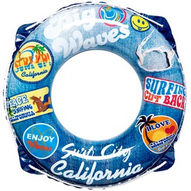 Igarashi RGD-60L Float Ring, 23.6 inches (60 cm), Vintage Denim Ukiwa with Rope