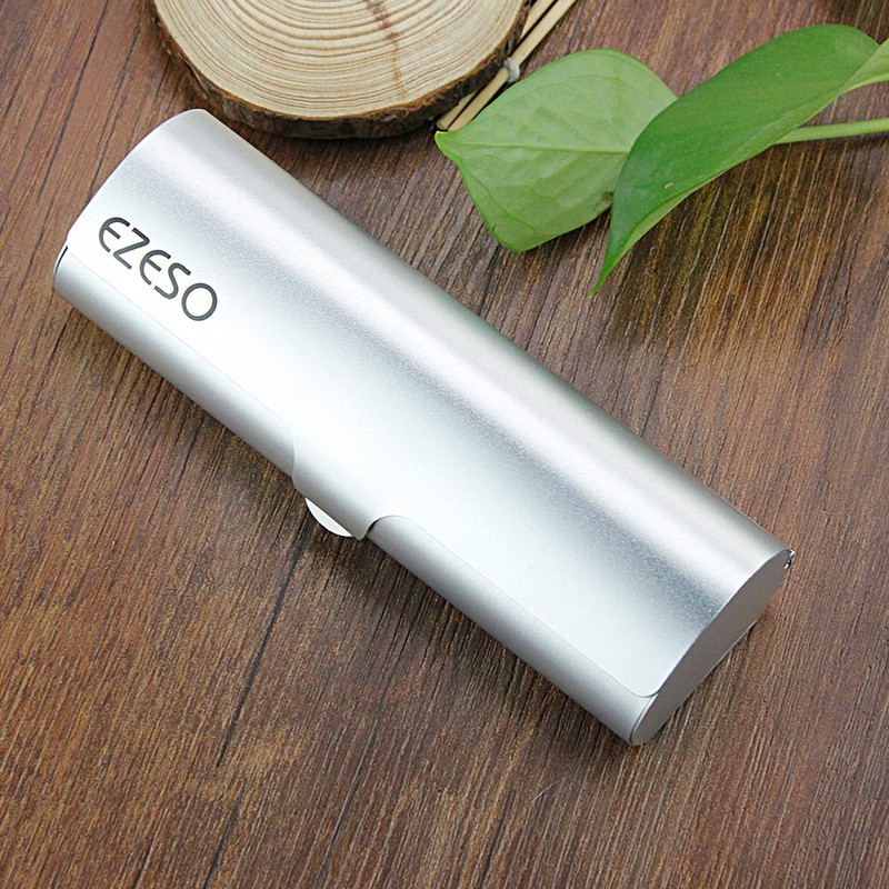 Ezeso, Aluminium Glasses Case, Simple Design, Silver, 15.2 x 4.9