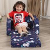 MOMCAYWEX Rainbow Unicorn Kids Sofa, 2-in-1 Kids Couch Fold Out,