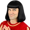 PUREHAIR Men's Short Black Bob Wig with Full Bangs Unisex
