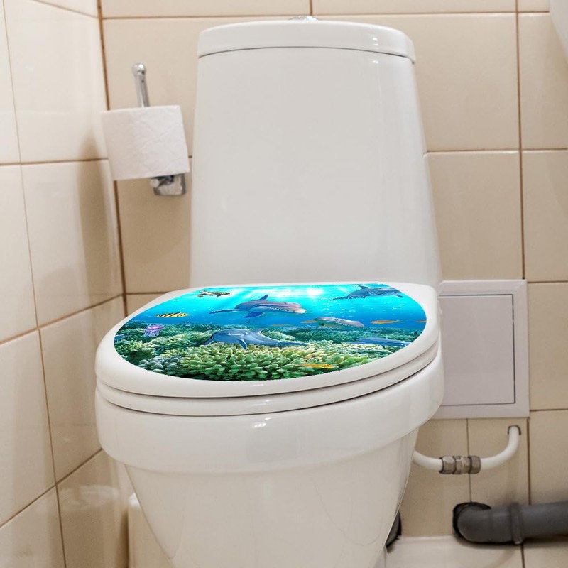 Adesivo per sedile del WC, autoadesivo, impermeabile, in PVC