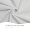LUXURANGE Non Iron Double Bed Fitted Sheet 100% Poly Cotton