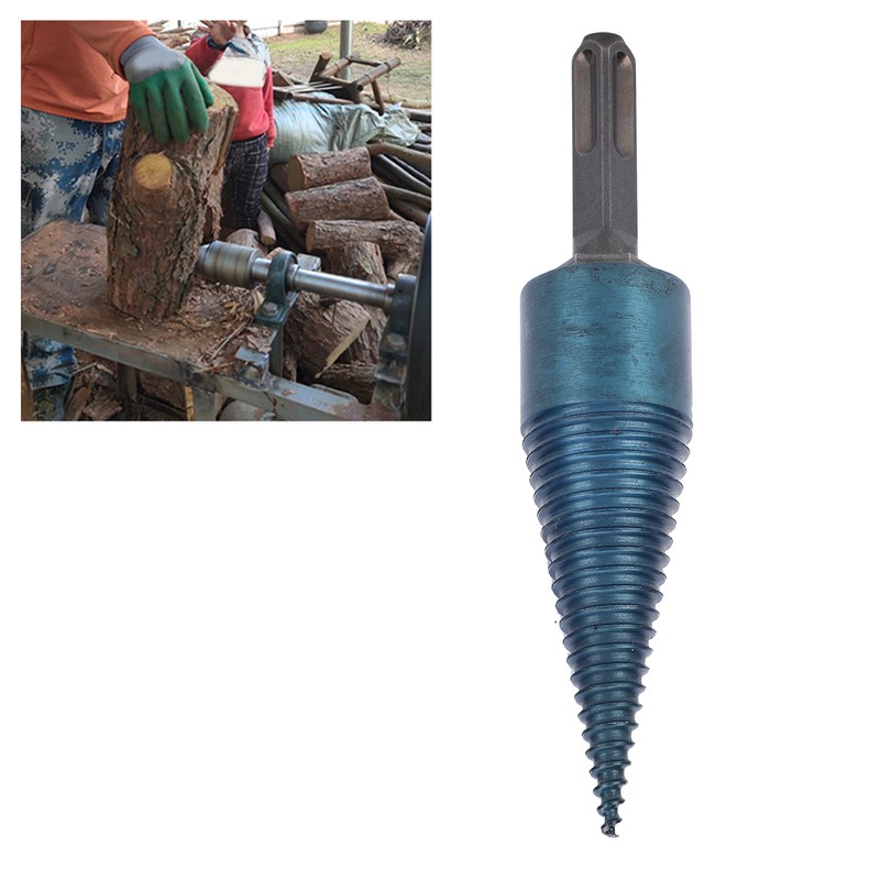 Screw Cone Drill Bit Square Shank Firewood Splitter Drilling Wood