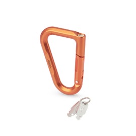 Matador BetaLock (Orange) - Locking Carabiner Clip & Travel Lock 2-in-1; TSA Lock for Luggage & Travel; Heavy Duty Carabiner w/Keys Included, Great for EDC, Backpacking, Hiking, Camping