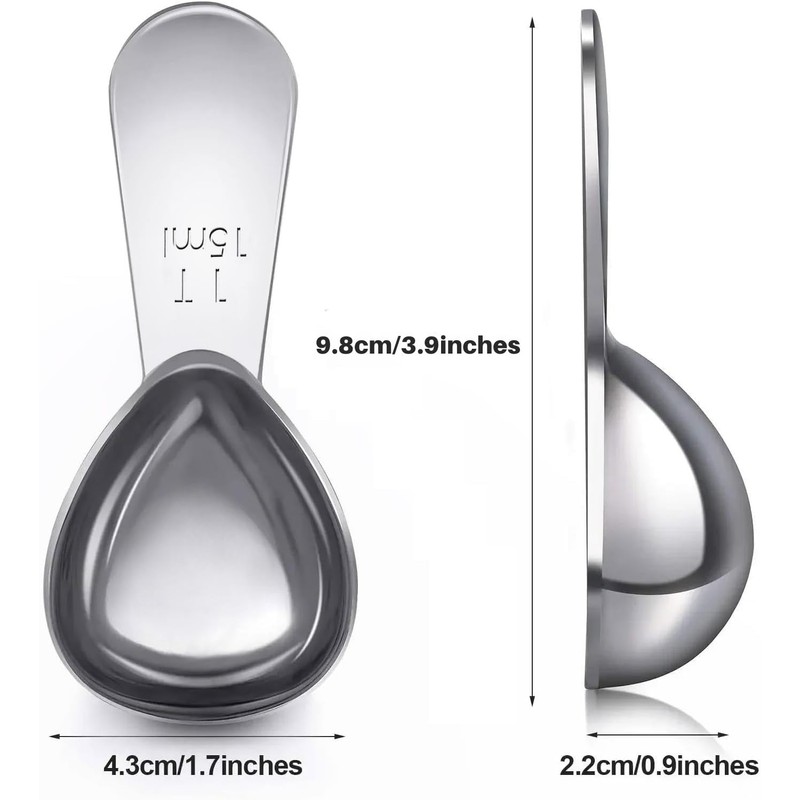 3PCS Stainless Steel Coffee Scoop Set, Short Handle Measuring Scoop