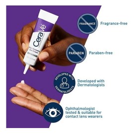 Cerave Crema Ojos Arrugas Cafeína Péptidos Tipo Piel Todo Ceramides Basicos Nicimida Cafeina Restaura Proteccion