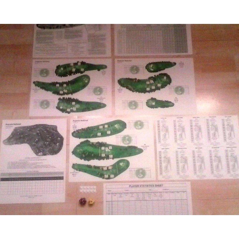 DICE NUTZ PRO GOLF Board Game w/ 3 Famous Courses