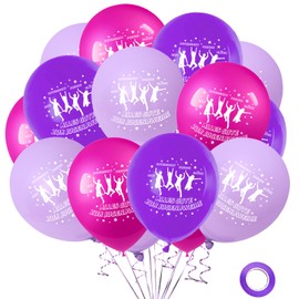 KOBOKO Youth Consecration Decorative Balloons, Colourful, Pack of 30 Decorative Youth Consecration Balloons, Happy Youth Consecration Decoration, Party Balloons, Pink Set, Purple Balloons, Finally