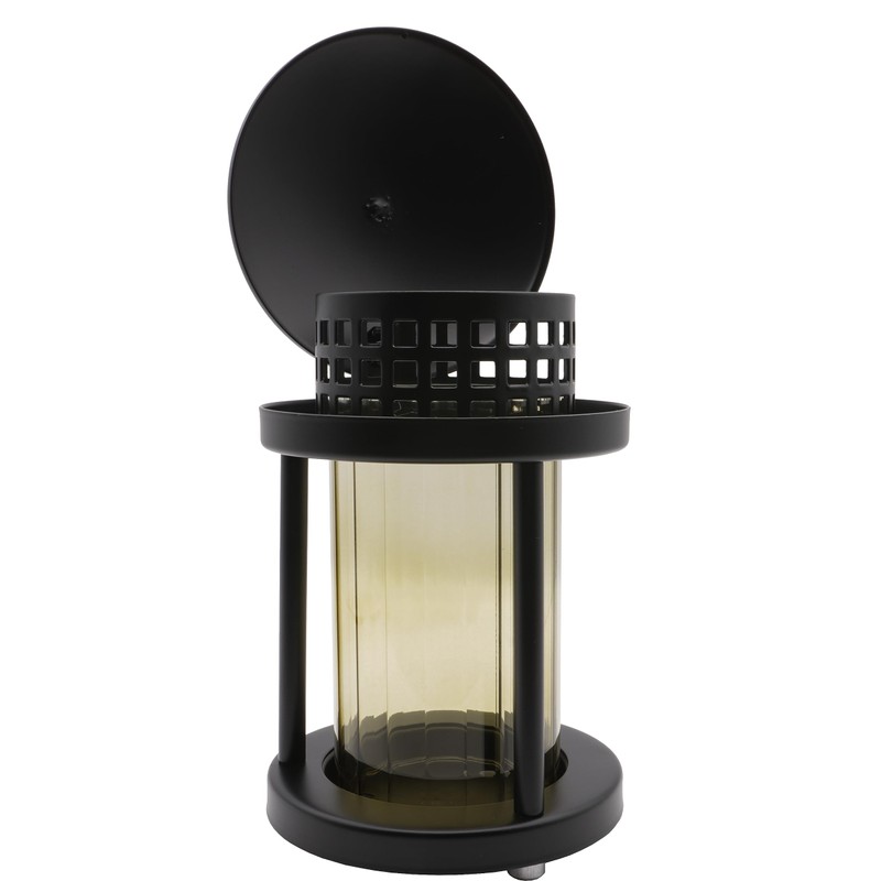 Grave Lantern with Columns 21 cm (Black)