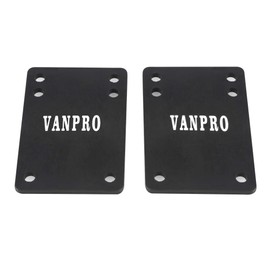 Vanpro Riser Pad 1/8 4MM Skateboard Skateboard Spacers (Color: Black / Quantity: 2 Pieces) (4 MM Thickness)