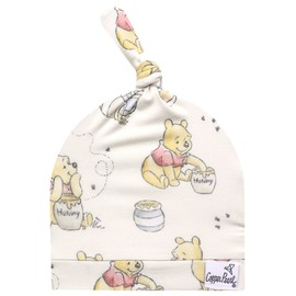 Copper Pearl Baby Beanie Hat Top Knot Stretchy Soft Hunny