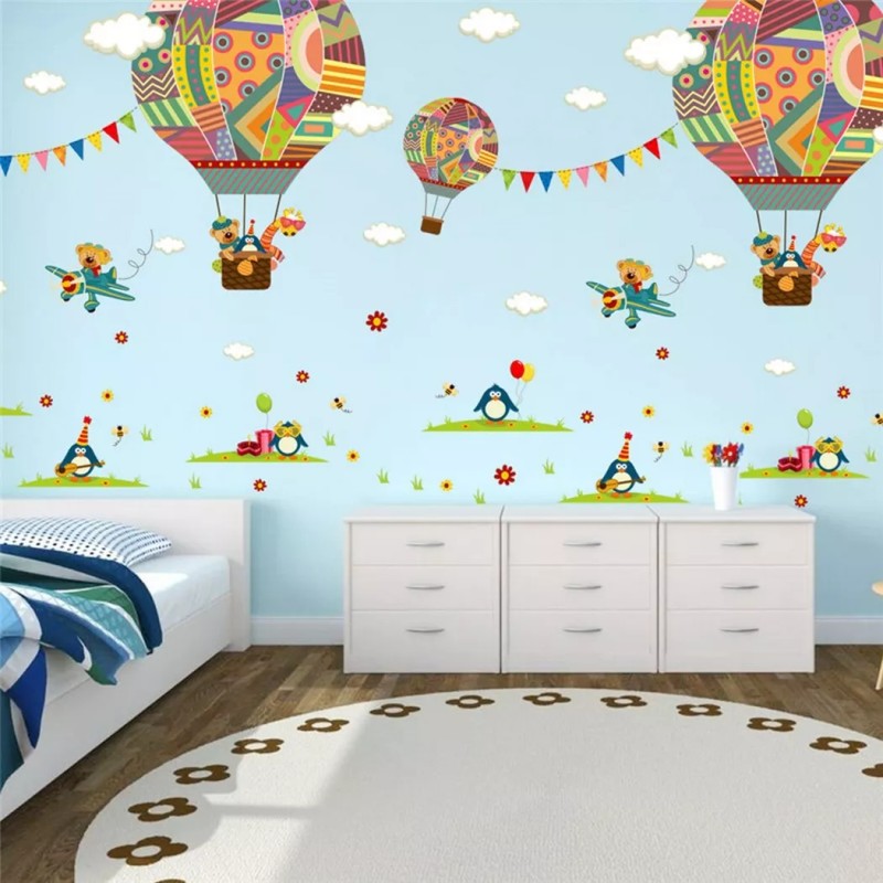 DaraBaby Vinil Decorativo Infantil Globo Aerostático Recamara Cuarto