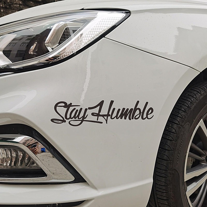 Stay Humble Windshield Sticker, Car Door Stay Humble Decal, Waterproof