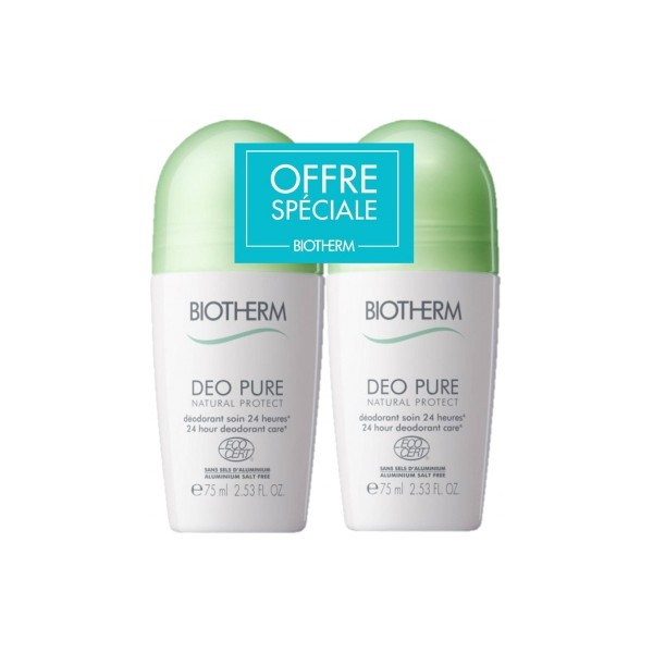 Biotherm Déo Pure Natural Protect 24 Hour Deodorant Care Roll-On 2 x 75ml