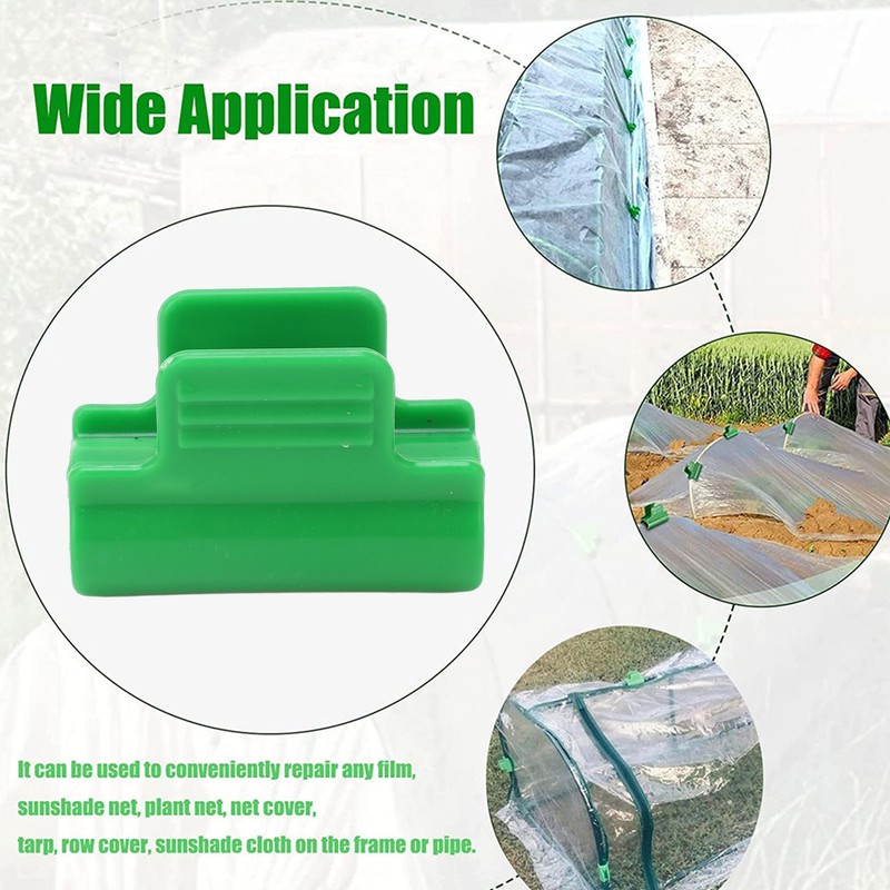 100 PCS Garden Shed Clamps Plastic Stable Versatile Film Shading