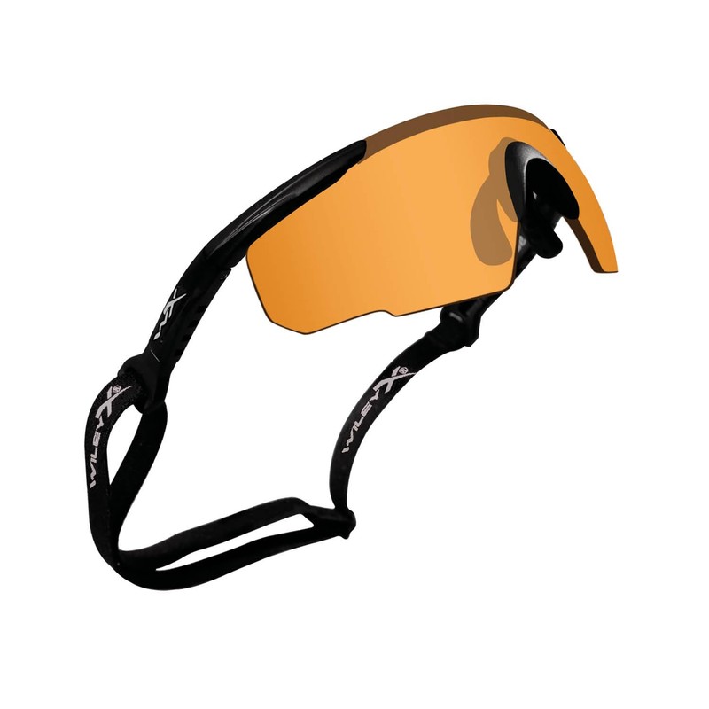Wiley X Unisex's Saber Advanced Sunglasses, Matte Black/Light Rust, Medium/X-Large