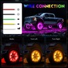 DEERMOTO 4PCS 15.5inch RGB LED Wheel Rim Lights with Bluetooth
