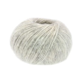 LANA GROSSA Natural Alpaca Pelo Fluffy Net Yarn Structure Made of Cotton Filled with Baby Alpaca Fibres and Merino Virgin Wool 50 g Wool for Knitting and Crocheting 125 m Yarn