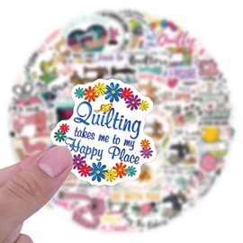 55Pcs Sewing Stickers,Quilting Stickers Theme Vinyl Waterproof Decals for Cup Water Bottles Laptop Luggage Computer Mobile Phone Skateboard Decoration,Gifts for Kids Teens Girls Boys Sewing Worker