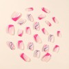 SINHOT Square Press on Nails Short Fake Nails Glossy Glue