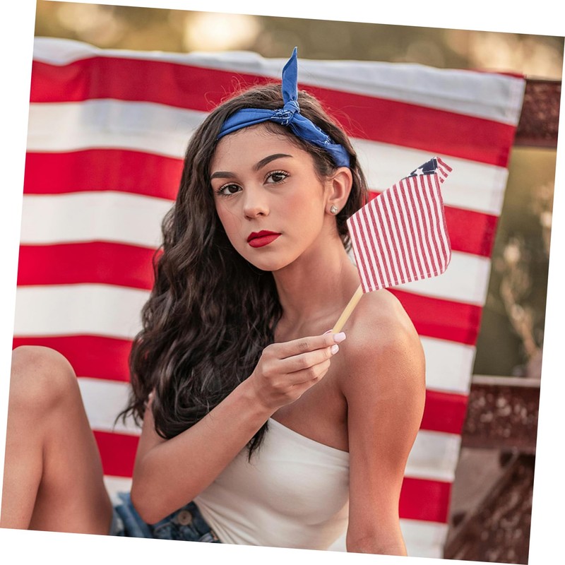Alipis Decorative Fabric Flag Small American Flag for Parties Celebrations