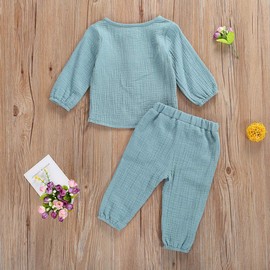 Geagodelia baby clothing set, T-47740, baby boy/girl outfit, T-Shirt top and short bottoms for newborns, soft, plain baby set