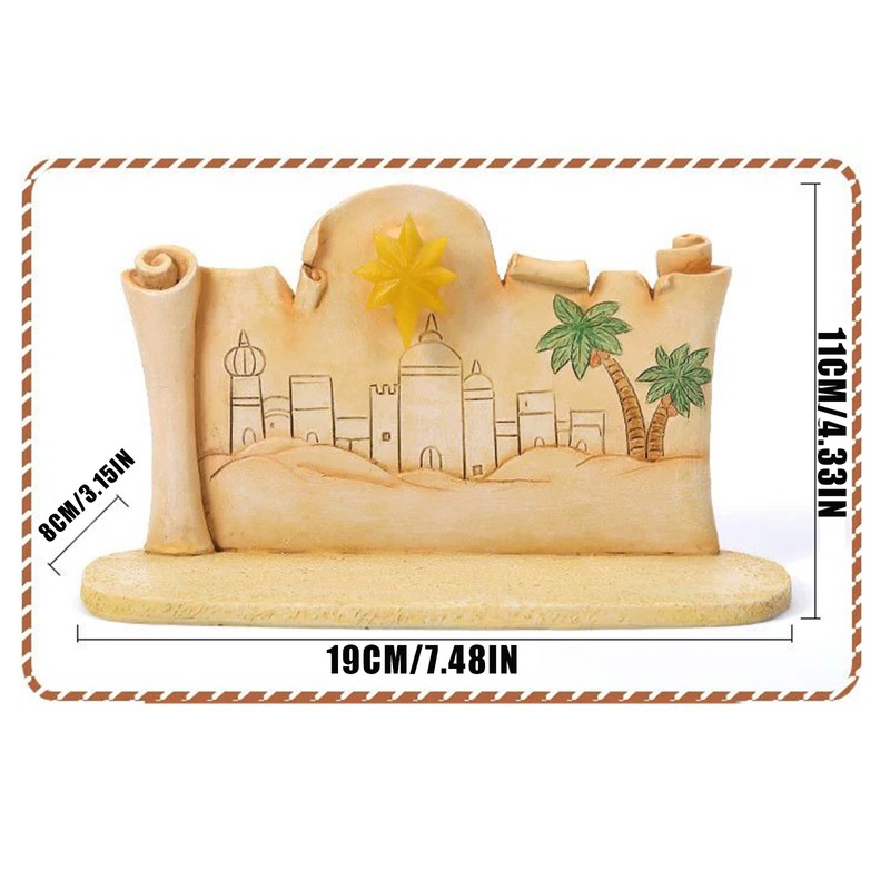 Colorful Nativity Scene Figurine Set Cute Animals Rugged Lightweight Reliable