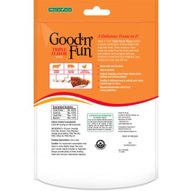 Good 'N' Fun Triple Flavor Wings, Made with Real Meat, Treats for All Dog Sizes, 4 ounce
