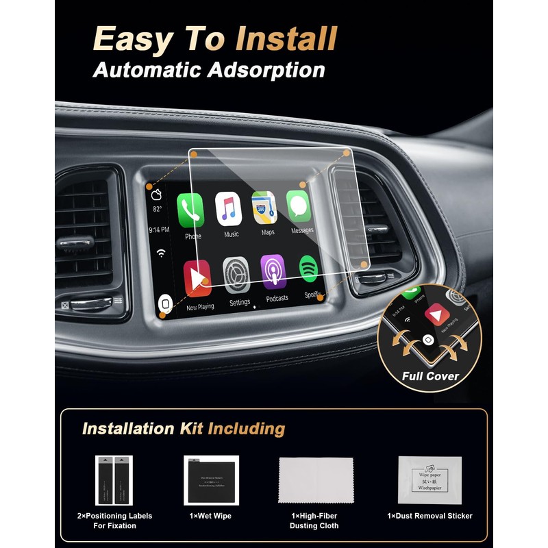 Screen Protector For 2015-2023 Challenger(R/T Scat Pack/SRT Hellcat/SRT Hellcat Redeye/SRT