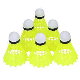 Tefola Nylon Bádminton Profesional Flyer Práctica de Bádminton Deportes de Interior y al Aire Libre Accesorios Juegos de Juguete (12, Amarillo)