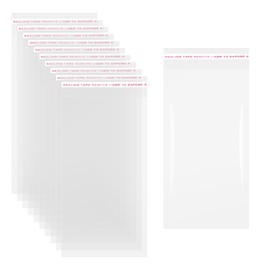 HARFINGTON 100pcs Self Sealing Cello Bags, 3.1x5.9-inch Clear Resealable Self Adhesive Bags for Cookie Bakery Clothes Packaging