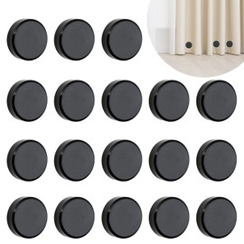 18 Pcs Magnetic Shower Curtain Weights, Strong Shower Curtain Magnets Curtain Weights Bottom No Sew, Outdoor Heavy Duty Curtain Liner Magnets for Curtain Drapery Tablecloth Refrigerator Flag (Black)