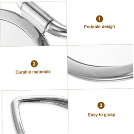 PACKOVE Double Sided Folding Cosmetic Mirror with Magnification Portable Lightweight Desktop Mirror for Women Travel Makeup Tool with Hollow Handle for Handheld and Hanging Use