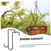 WHAMVOX 4-Pack Iron Flower Basket Hanger for Outdoor Wall Balcony