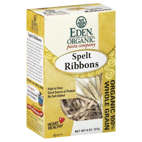 Eden Spelt Ribbons, Organic, 100% grano entero, Pack - 1