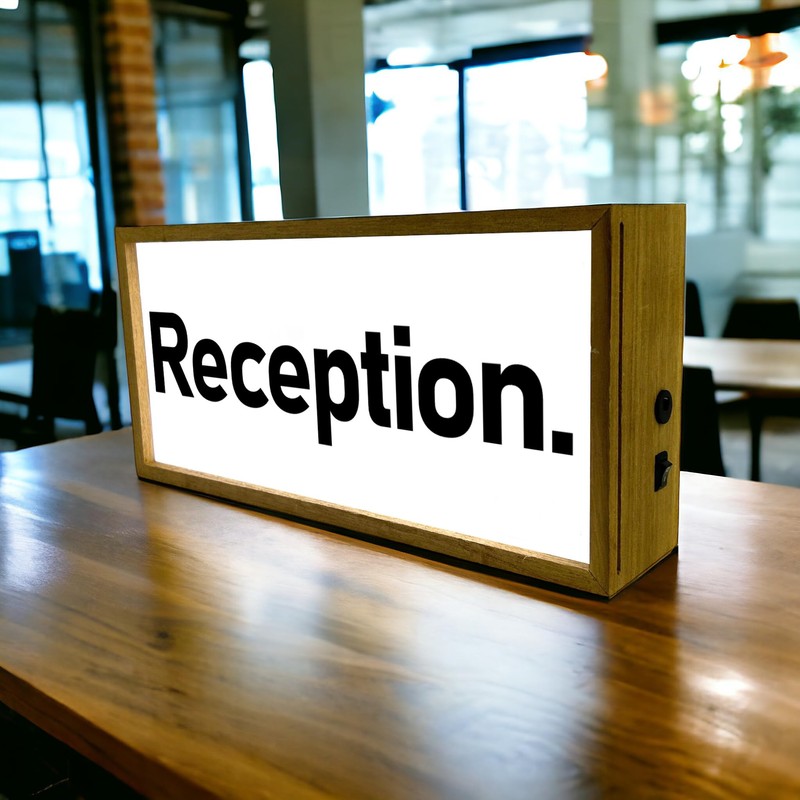 Light Box Reception Sign | Illuminated Light Up LED Office