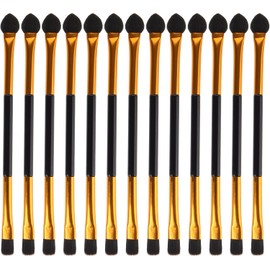 Juego de Brochas de Maquillaje de Doble Punta 30 Piezas Dorado
